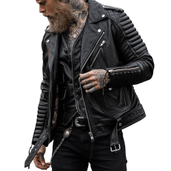 FMC Style Leather Fashion Jacket for Him