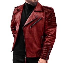 Milwaukee Leather Jacket Distressed Fashion Jacket for Men