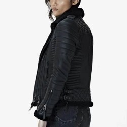 Wilsons Leather Shearling Style Women Jacket