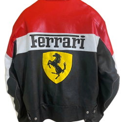 Ferrari Leather Motorcycle Jacket