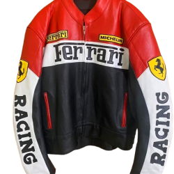 Ferrari Leather Motorcycle Jacket