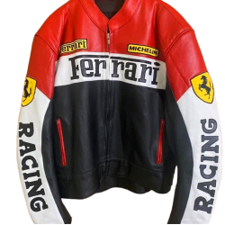 Ferrari Leather Motorcycle Jacket