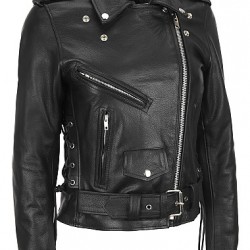 Women Leather Motorcycle Jacket 