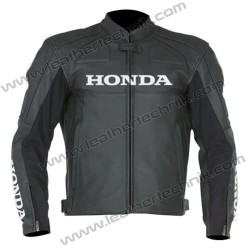 Honda CBR Leather Motorcycle Black Jacket