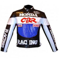 Honda Red CBR Leather Motorcycle Jacket