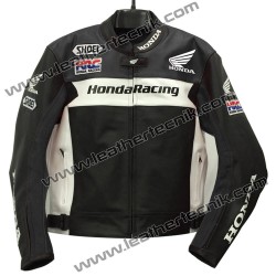 Honda HRC Biker Leather Motorcycle Racing Jacket