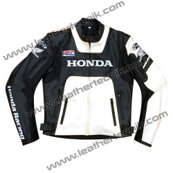 Marc Márquez CBR White Leather Motorcycle Jacket