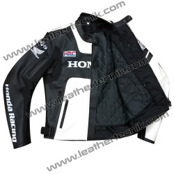 Marc Márquez CBR White Leather Motorcycle Jacket