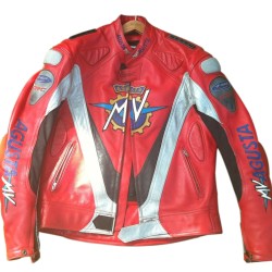 MV Agusta Leather Motorcycle Racing Jacket