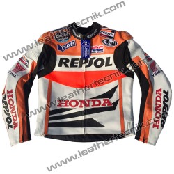 Honda Repsol Leather Motorcycle Racing Jacket