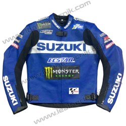 Suzuki GSXR Leather Motorcycle Racing Motogp Jacket