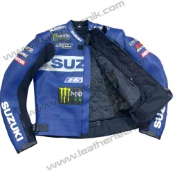 Suzuki GSXR Leather Motorcycle Racing Motogp Jacket