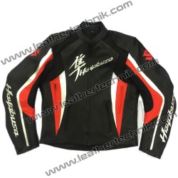 Suzuki Hayabusa Leather Motorcycle Racing Jacket