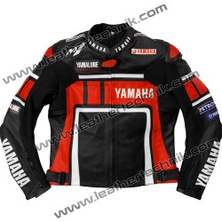 Black Red Yamaha Leather Motorbike Jacket 60th Anniversary