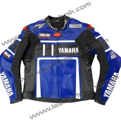 Blue Yamaha Leather Motorcycle Jacket 60th Anniversary