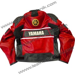 Red Yamaha Leather Motorcycle Jacket 60th Anniversary