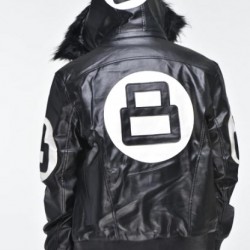 Seinfeld David Puddy’s 8 Ball Black Jacket - Michael Hoban 8 Bomber Real Leather Jacket