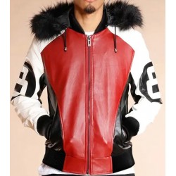 Seinfeld David Puddy’s 8 Ball RED Jacket - Michael Hoban 8 Bomber Real Leather Jacket
