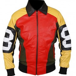 Seinfeld David Puddy’s 8 Ball Jacket - Michael Hoban 8 Bomber Real Leather Jacket