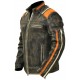 Men's Retro 3 Cafe Racer Biker Vintage Motorcycle Distressed Real Leather Jacket