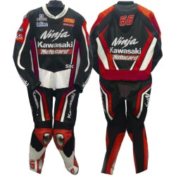Kawasaki Ninja One Piece Leather Motorcycle Racing Suit