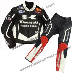 Kawasaki Team Racing Leather Motorcycle Suit