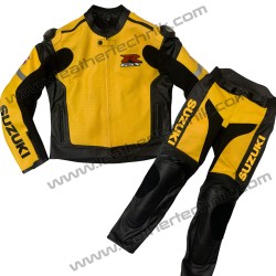 Blue Suzuki Gsxr Leather Motorcycle Racing Suit