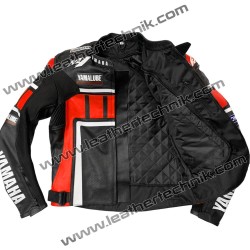 Black Red Yamaha Leather Motorbike Jacket 60th Anniversary