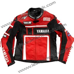 Red Yamaha Leather Motorcycle Jacket 60th Anniversary